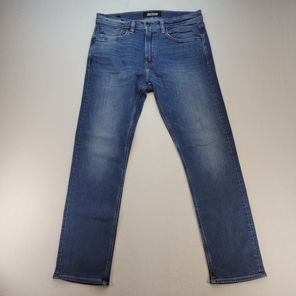 Revtown Sharp Jeans Mens 32x31 Blue Straight Leg Medium Wash Denim